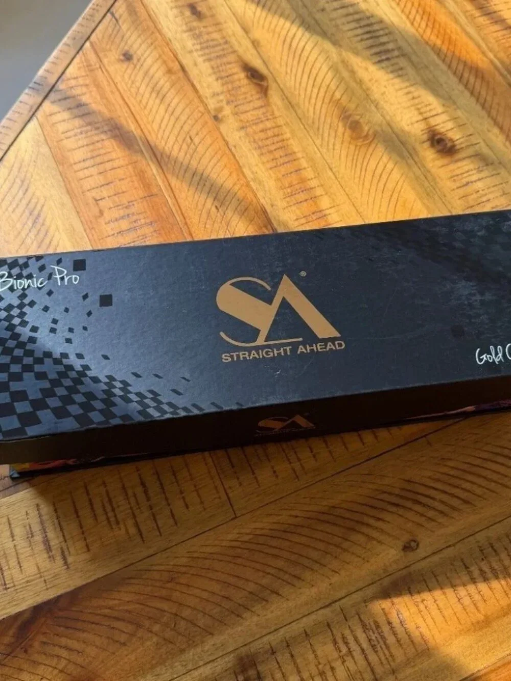 Straight Ahead Bionic Pro Ceramic Flat Iron Rare Gold Collection Graffiti NIB